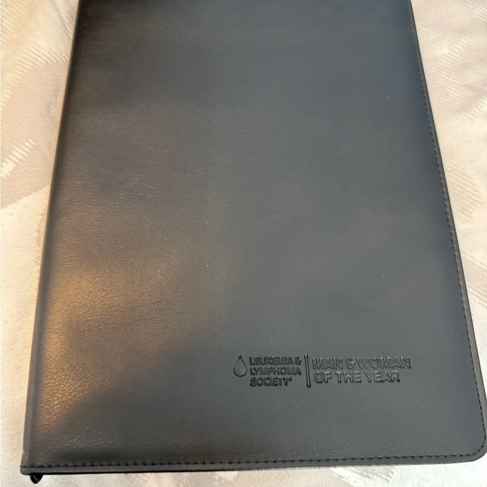 Black Leather Work or Resume Portfolio with LLS Insignia. Never used.